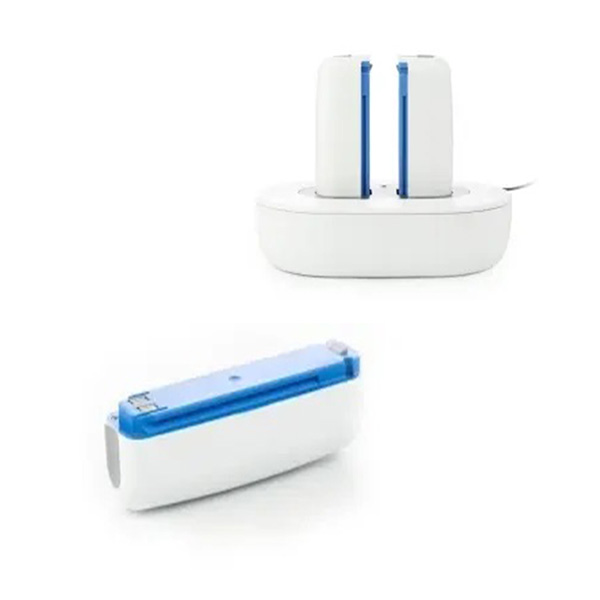 a photo of the chorus rechargeable battery and battery adapter