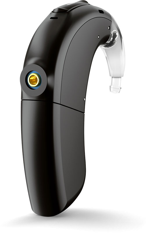 Naída CI Marvel sound processor in Velvet Black