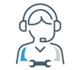 Icon of a customer support person