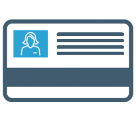 Icon of an identification card